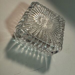 Elegant Clear Crystal Glass Trinket Box